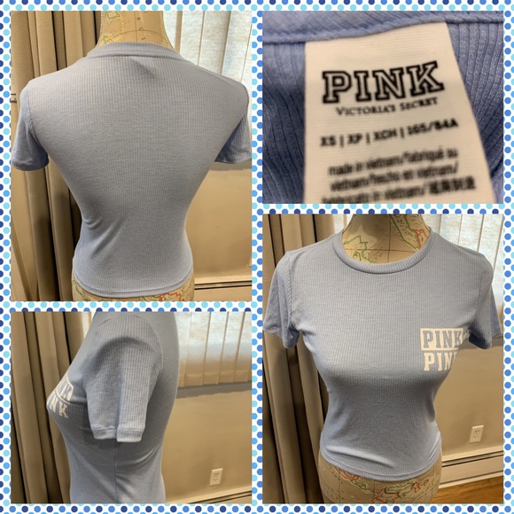 PINK Victoria's Secret Tops - Like New Pink Victoria’s Secret Ribbed Tee Shirt